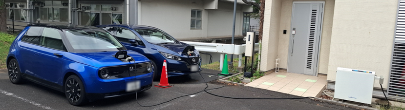 ２台の充電器とEVで充電需要の持ち替え